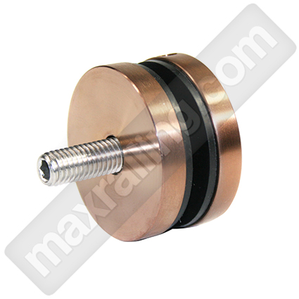 Стъклодържач Ф50 розово злато сатениран за стъклен парапет дистанционер